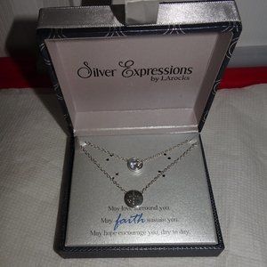 Silver Expression LA Rocks Faith (2) Necklaces